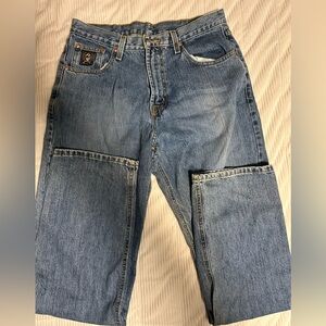 Cinch Jeans Men's 33x34 Blue Western Denim Black Label Relaxed Straight Cowboy